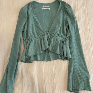 Urban Outfitters cropped bell sleeve top